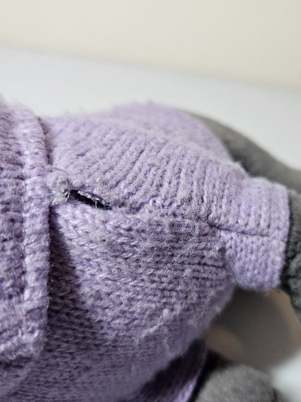 Jellycat French Bulldog Purple Sweater Size 7.5 Stuffed Plush RARE Retired HTF - Picture 5 of 7